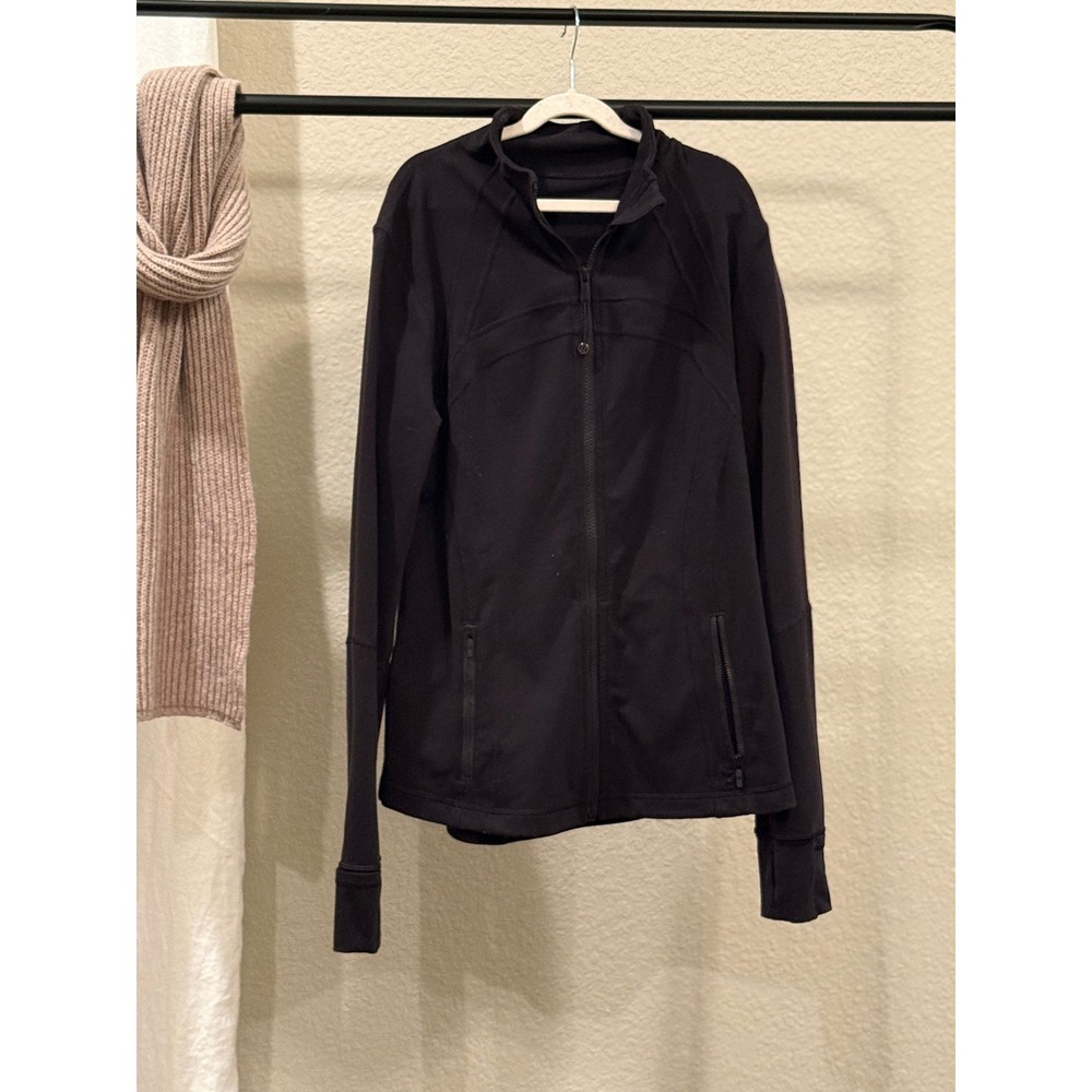 Lululemon Define Jacket Black Full Zip Yoga Running Activewear Size 12 LW4AWLS